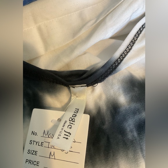 Burgundy Apparel - Tie Dye V-Neck Short Sleeve Maxi Dress - Picture 6 of 7